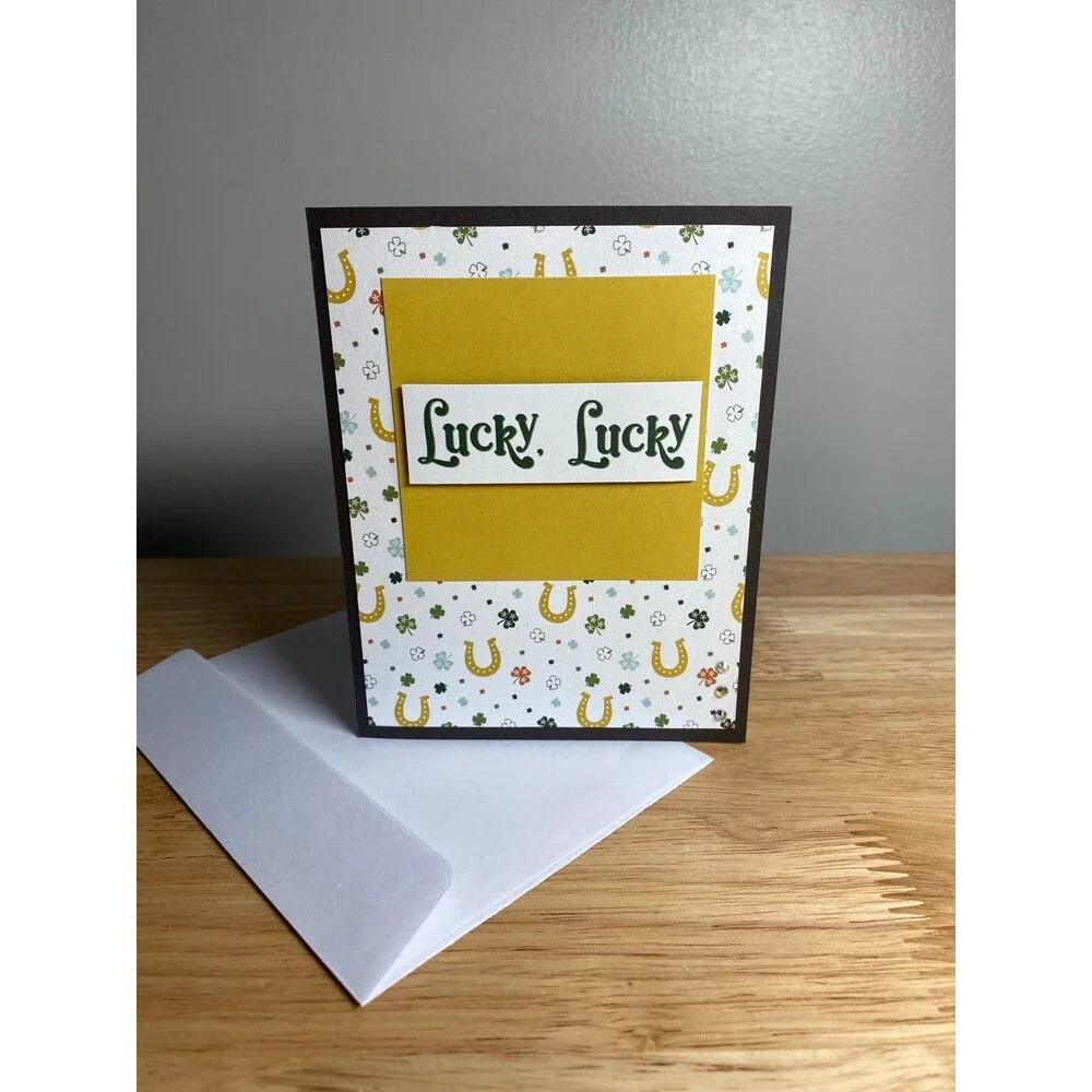Handmade St. Patrick’s Day Blank Greeting Card A2 & Envelope